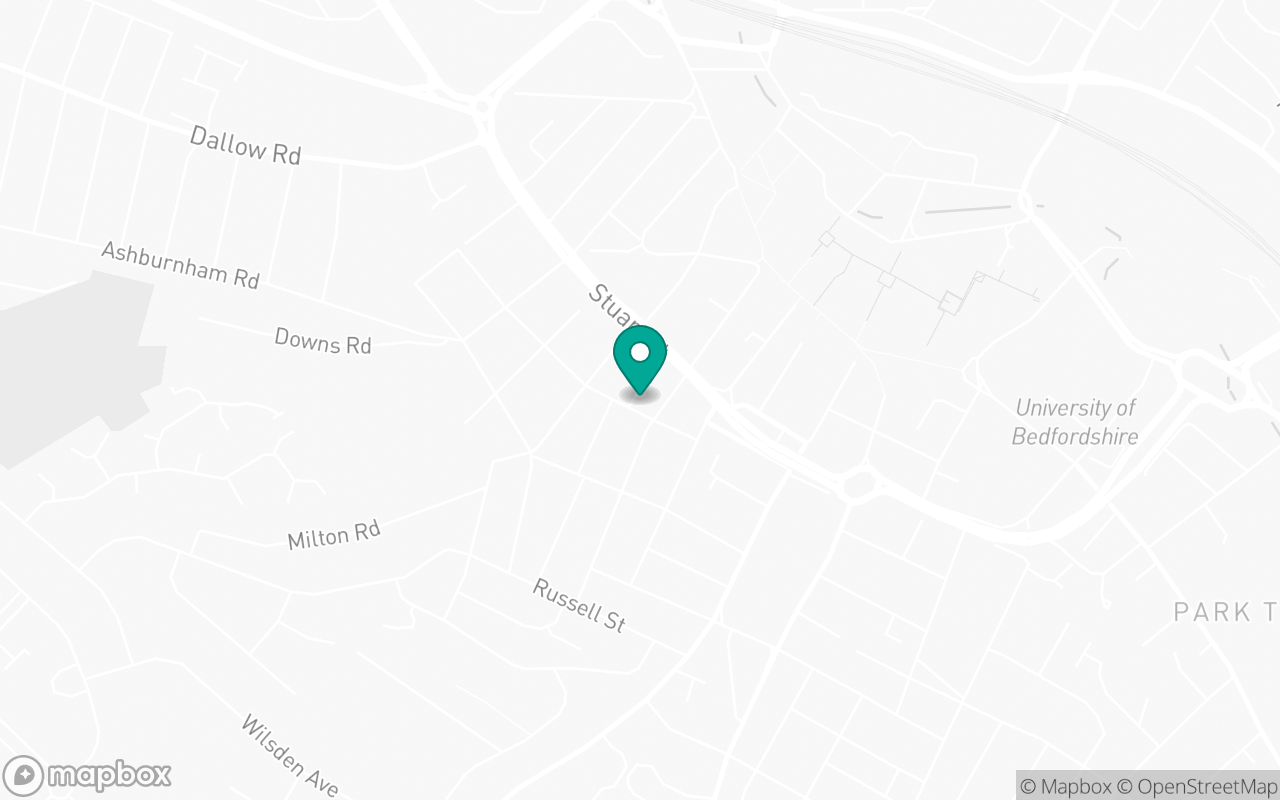 Map showing the location of Luton test centre