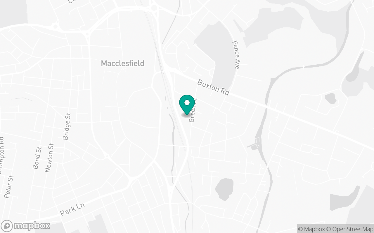Map showing the location of Macclesfield test centre