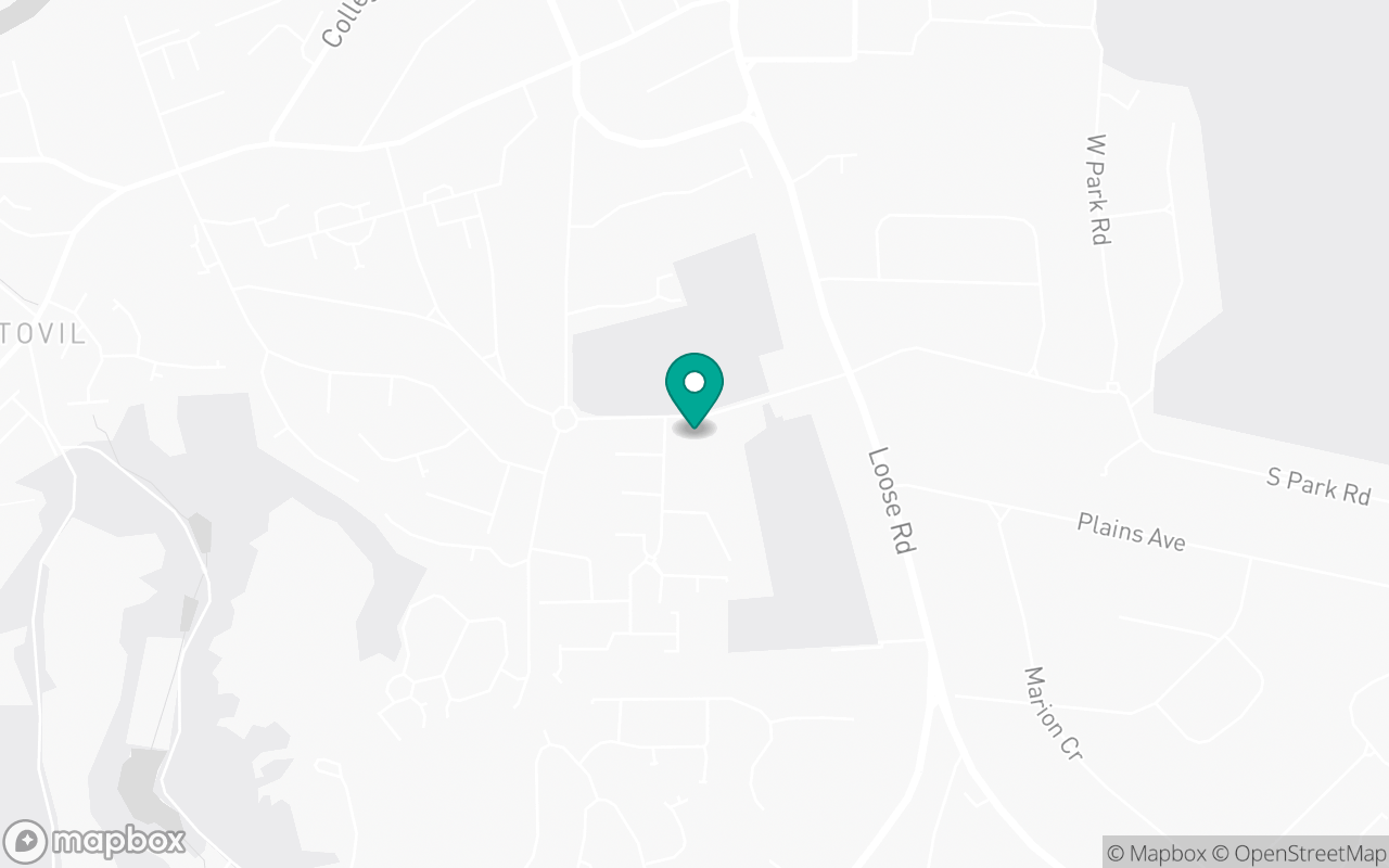 Map showing the location of Maidstone test centre
