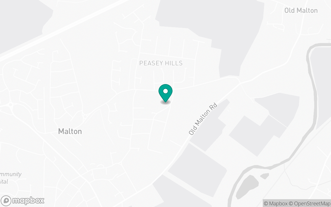 Map showing the location of Malton test centre