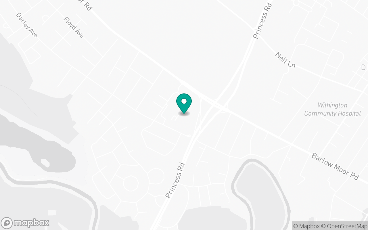 Map showing the location of Manchester test centre