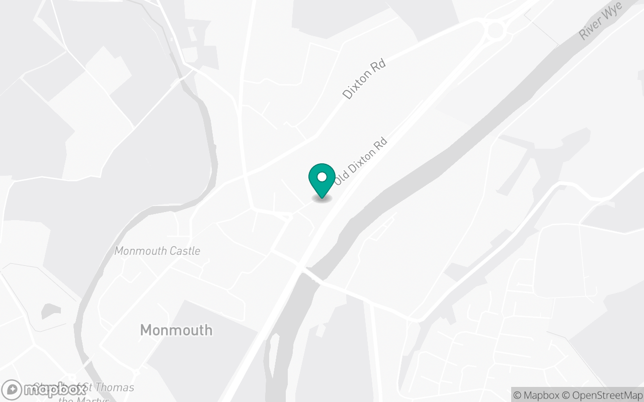 Map showing the location of Monmouth test centre