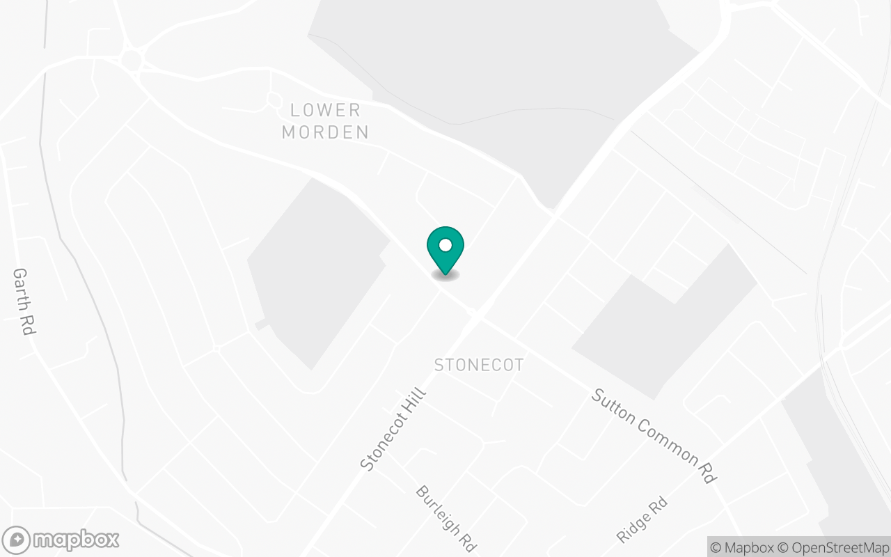 Map showing the location of Morden test centre