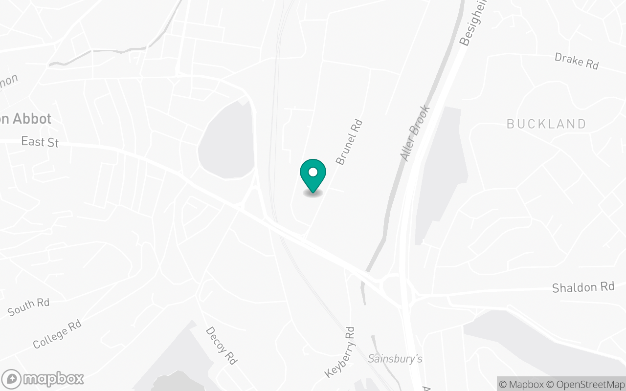 Map showing the location of Newton Abbot test centre