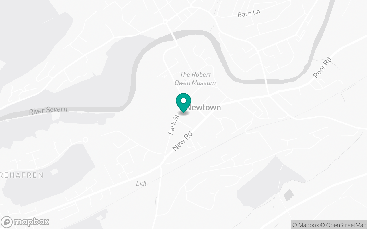 Map showing the location of Newtown test centre