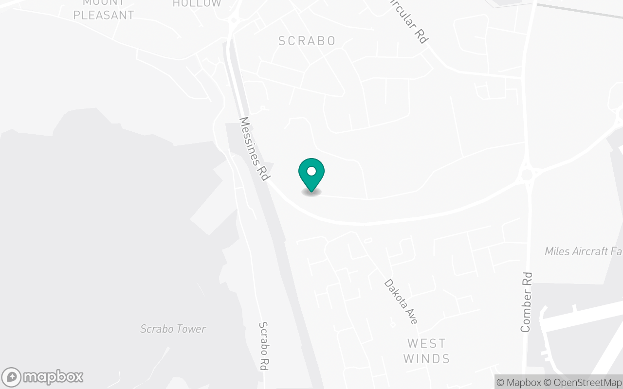 Map showing the location of Newtownards test centre