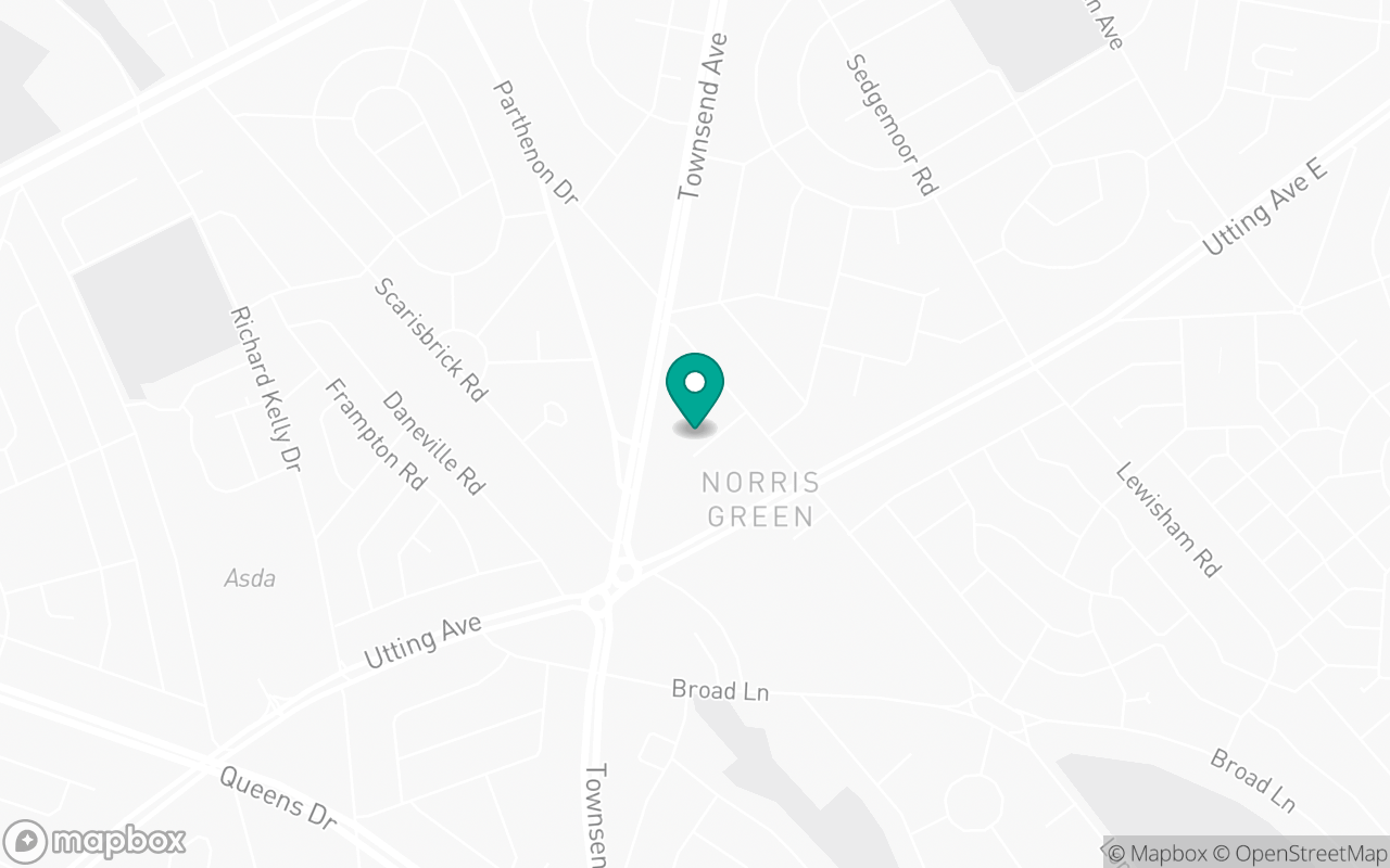 Map showing the location of Norris Green (Liverpool) test centre