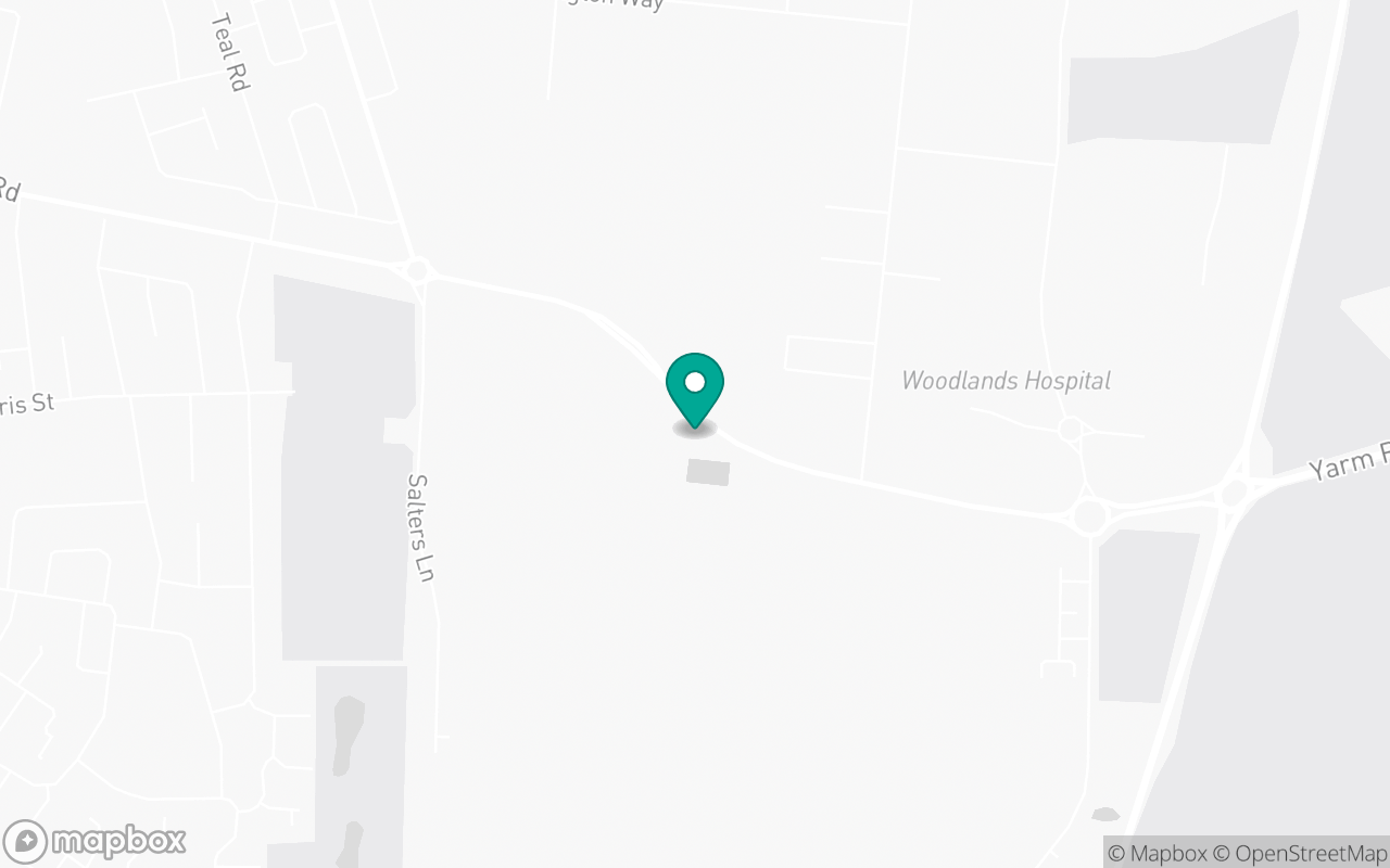 Map showing the location of Northallerton test centre