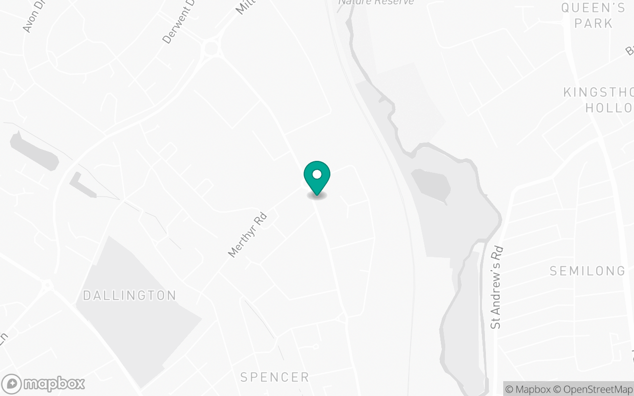 Map showing the location of Northampton test centre