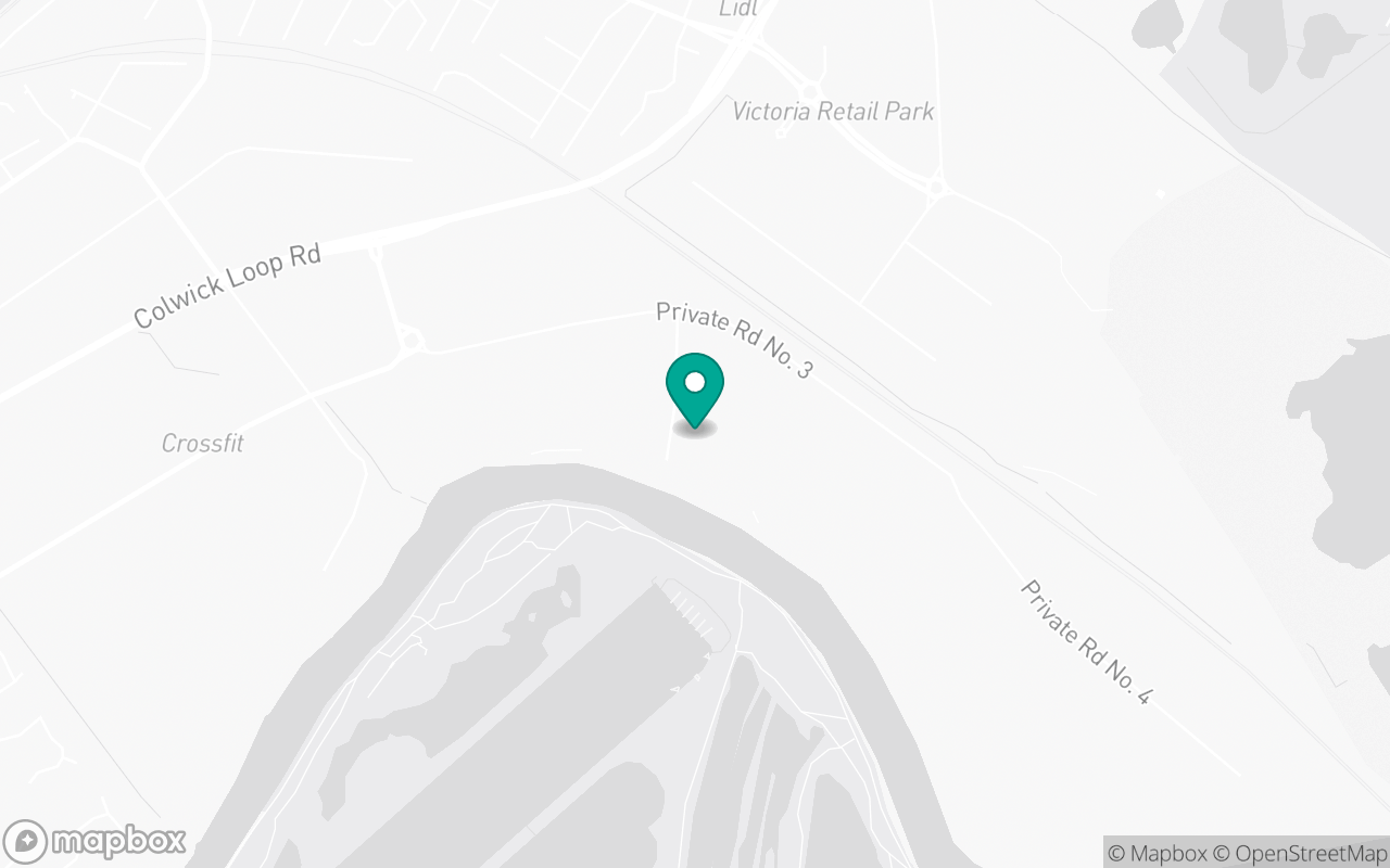 Map showing the location of Nottingham (Colwick) test centre