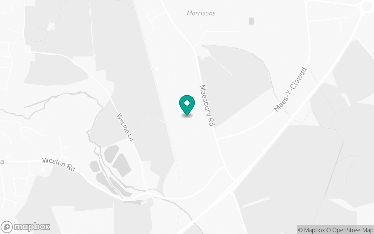 Map showing the location of Oswestry test centre
