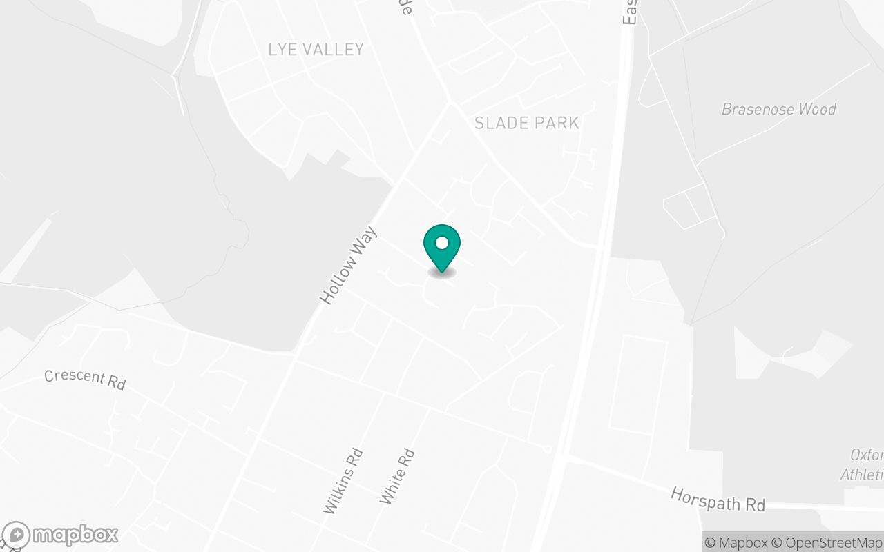 Map showing the location of Oxford test centre