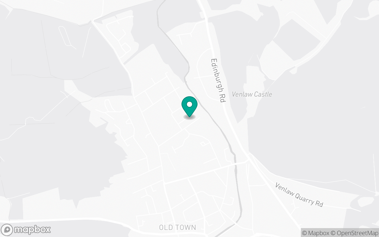 Map showing the location of Peebles test centre