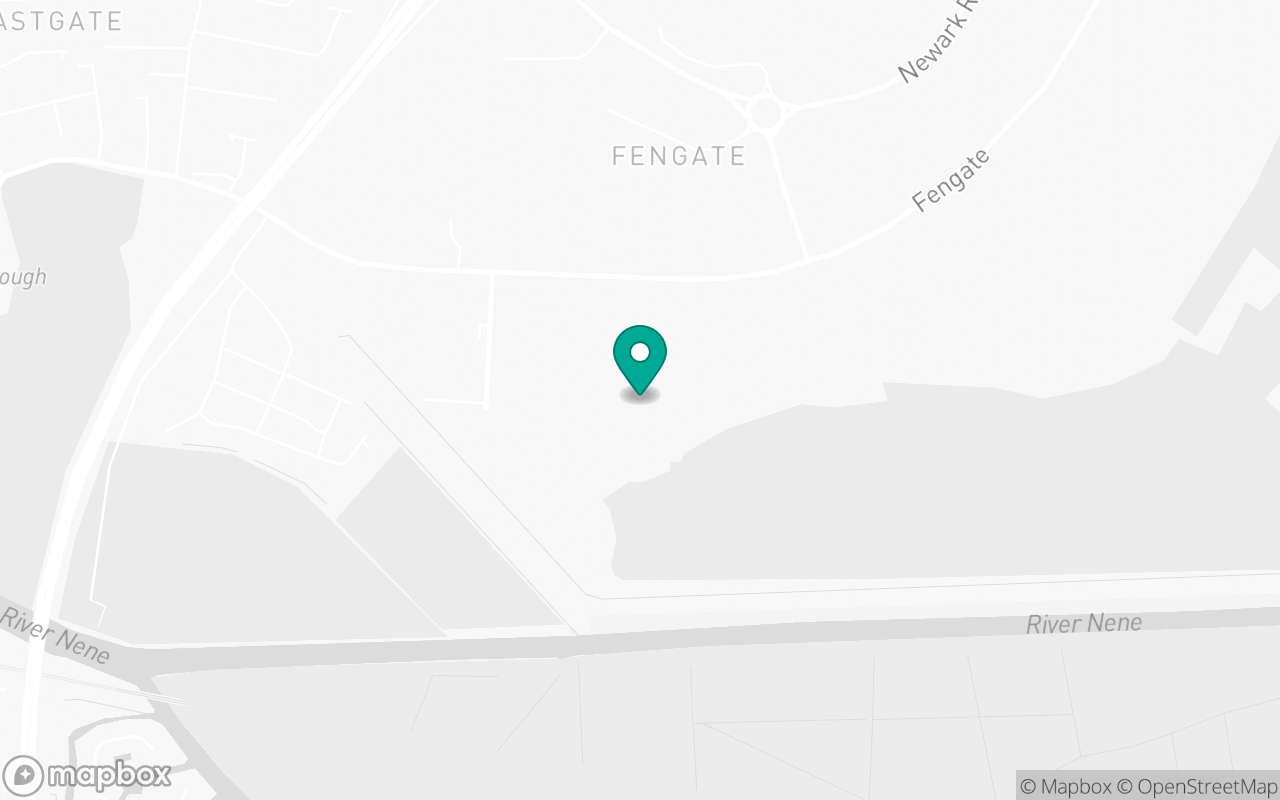 Map showing the location of Peterborough test centre