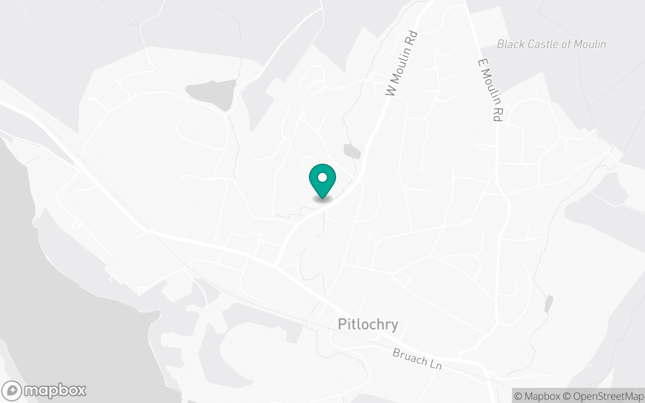 Map showing the location of Pitlochry test centre