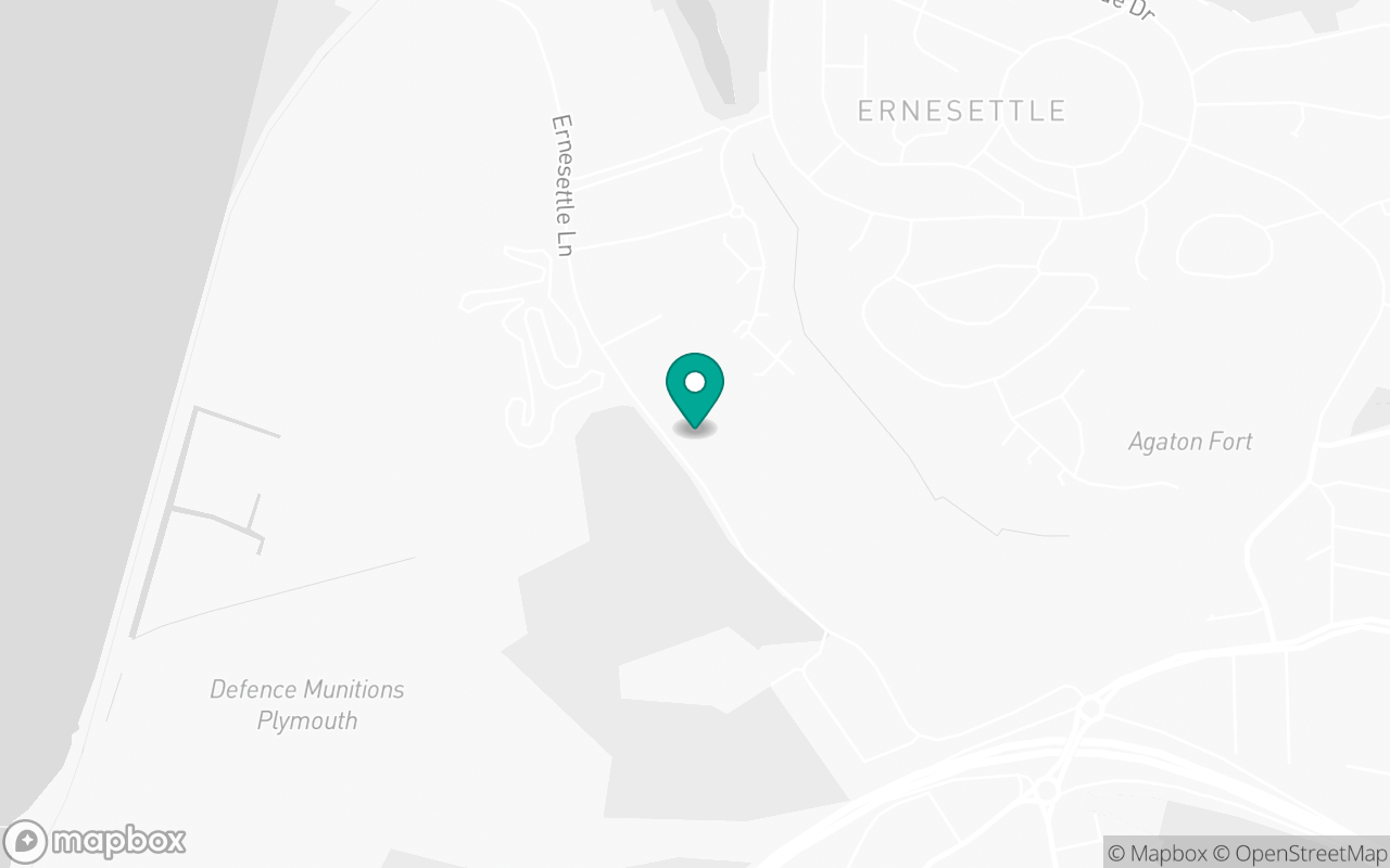 Map showing the location of Plymouth test centre