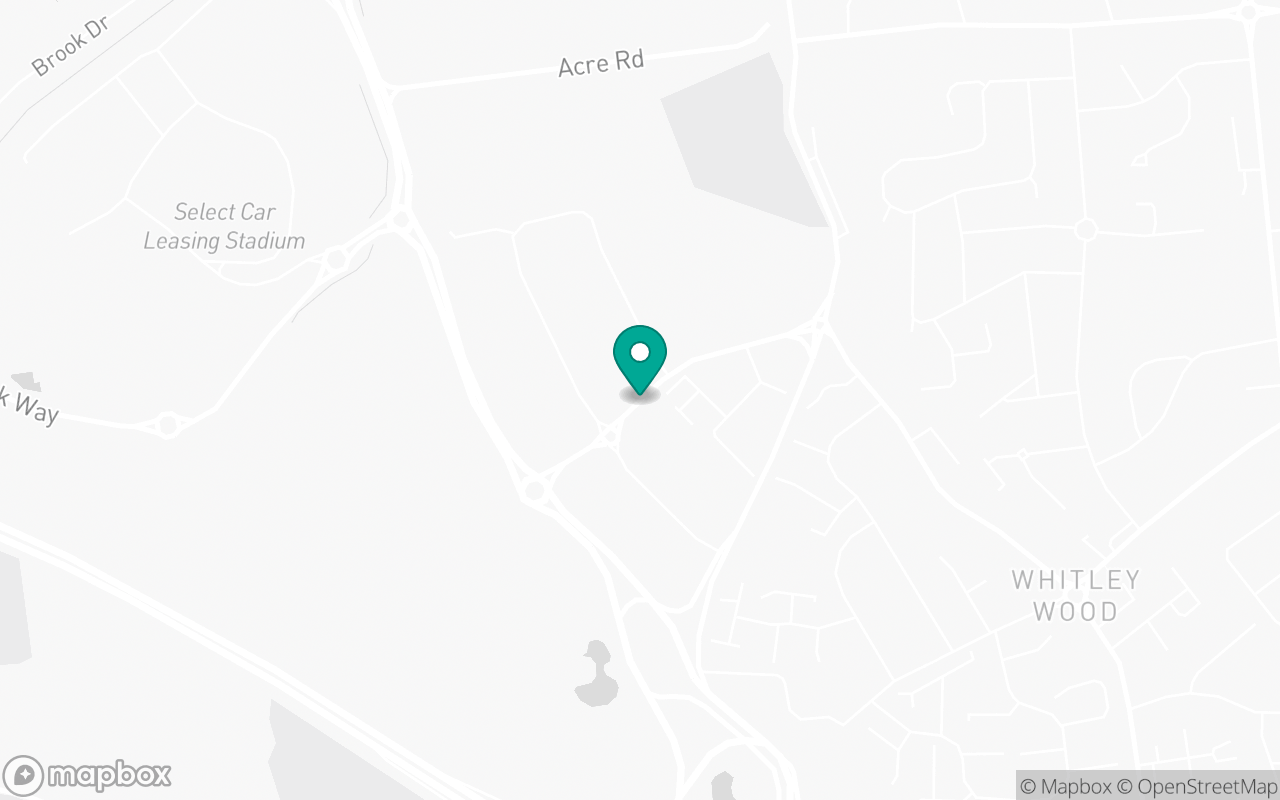 Map showing the location of Reading test centre