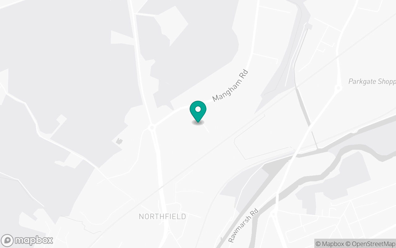Map showing the location of Rotherham test centre