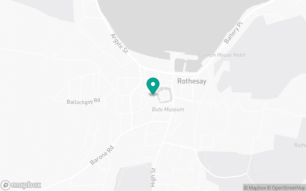 Map showing the location of Rothesay test centre