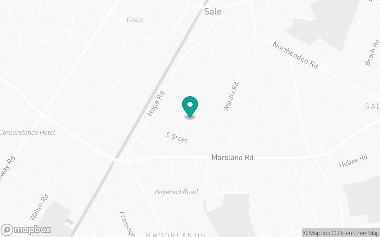 Map showing the location of Sale test centre
