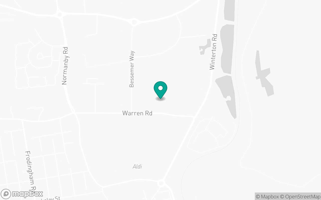 Map showing the location of Scunthorpe test centre