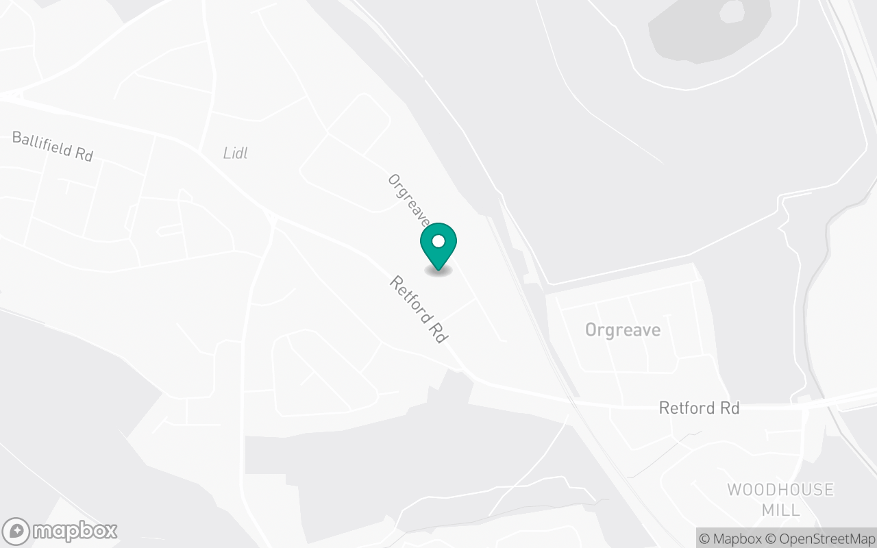 Map showing the location of Sheffield (Handsworth) test centre