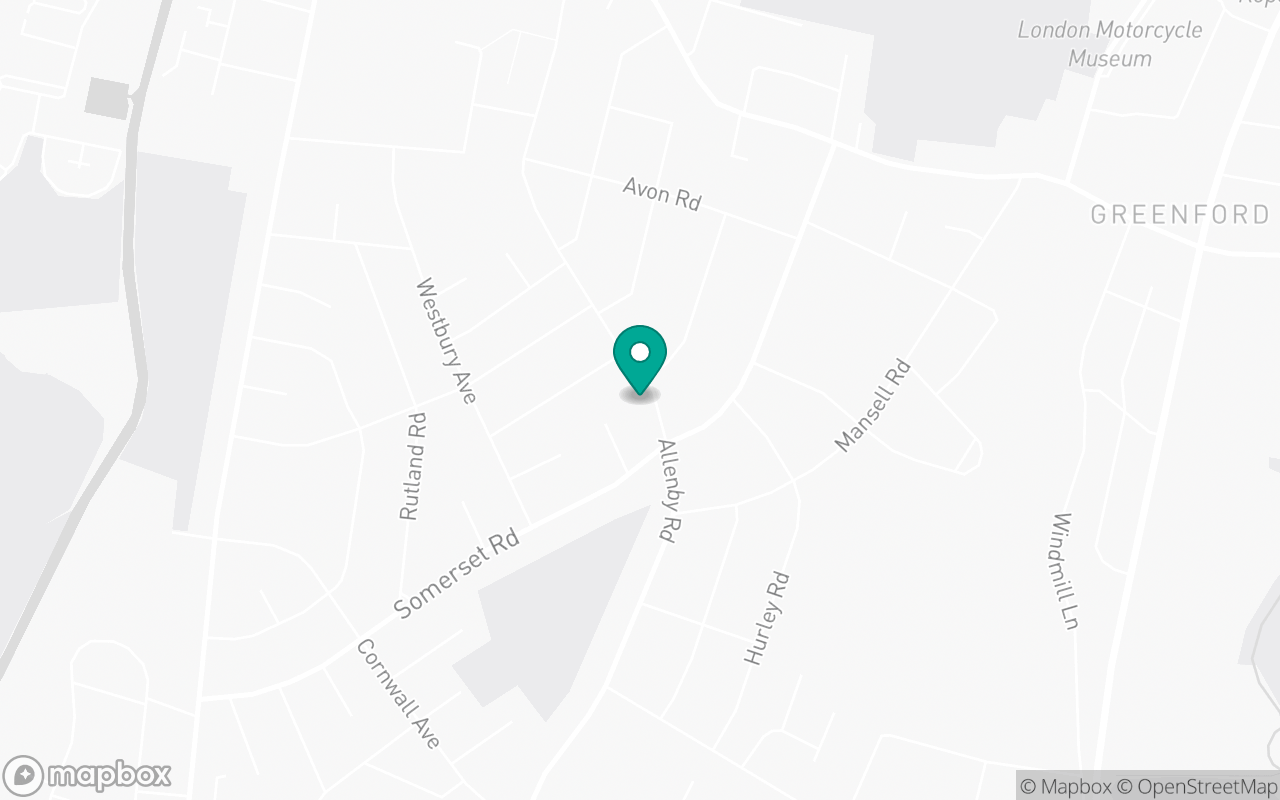 Map showing the location of Southall test centre