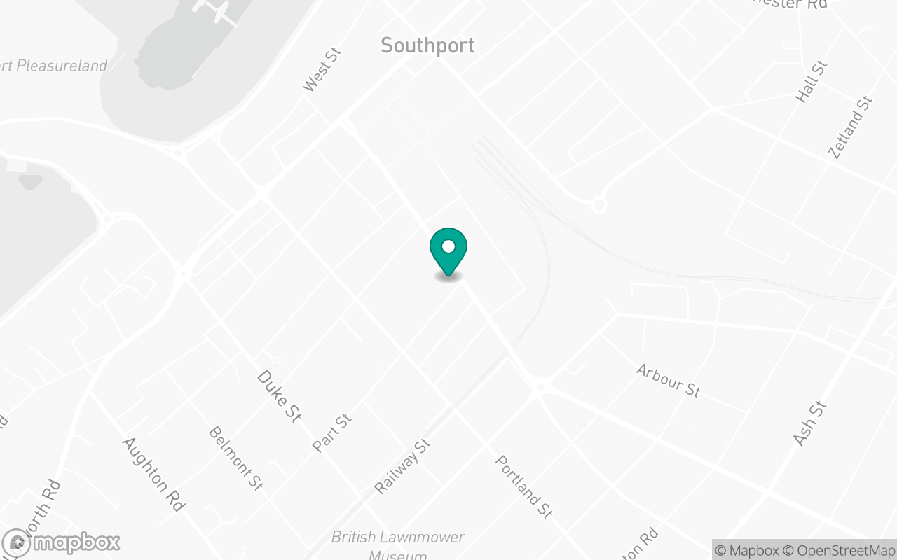 Map showing the location of Southport test centre