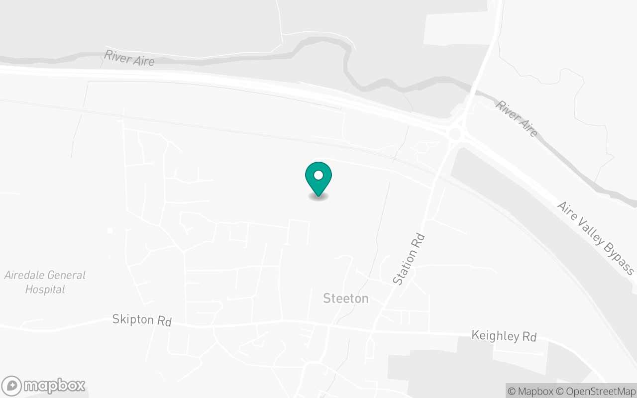 Map showing the location of Steeton test centre