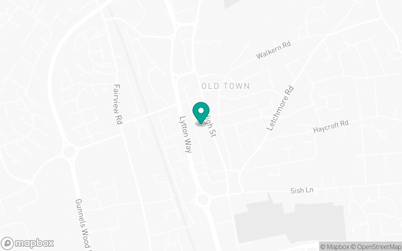 Map showing the location of Stevenage test centre