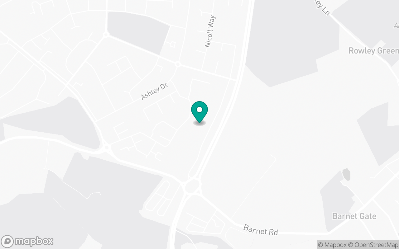 Map showing the location of Stirling Court test centre