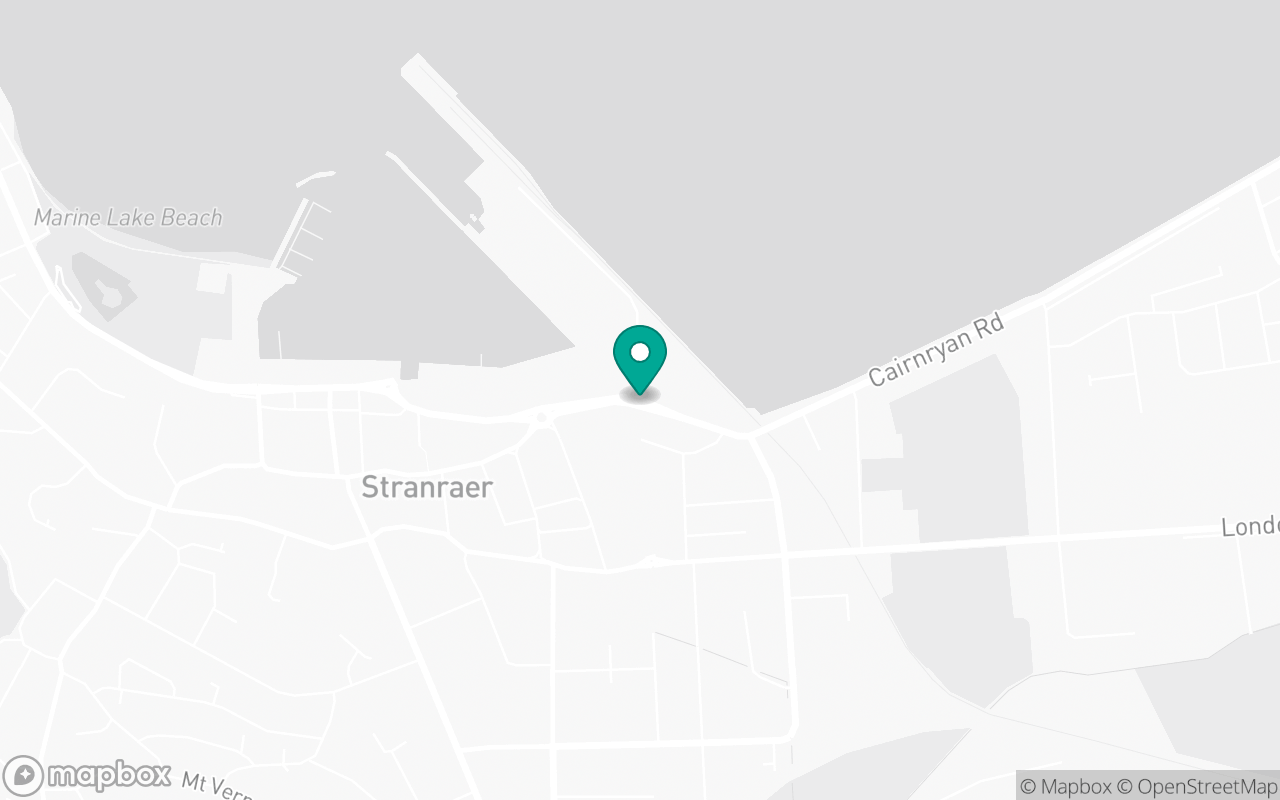 Map showing the location of Stranraer test centre