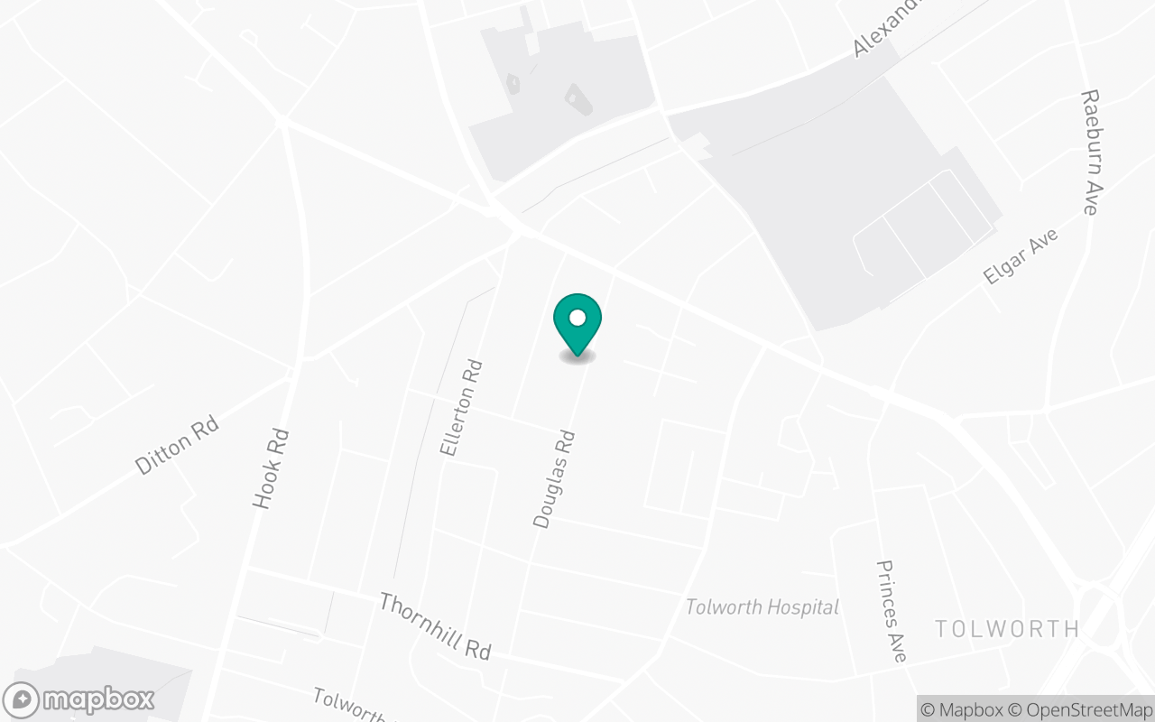 Map showing the location of Tolworth Test Centre