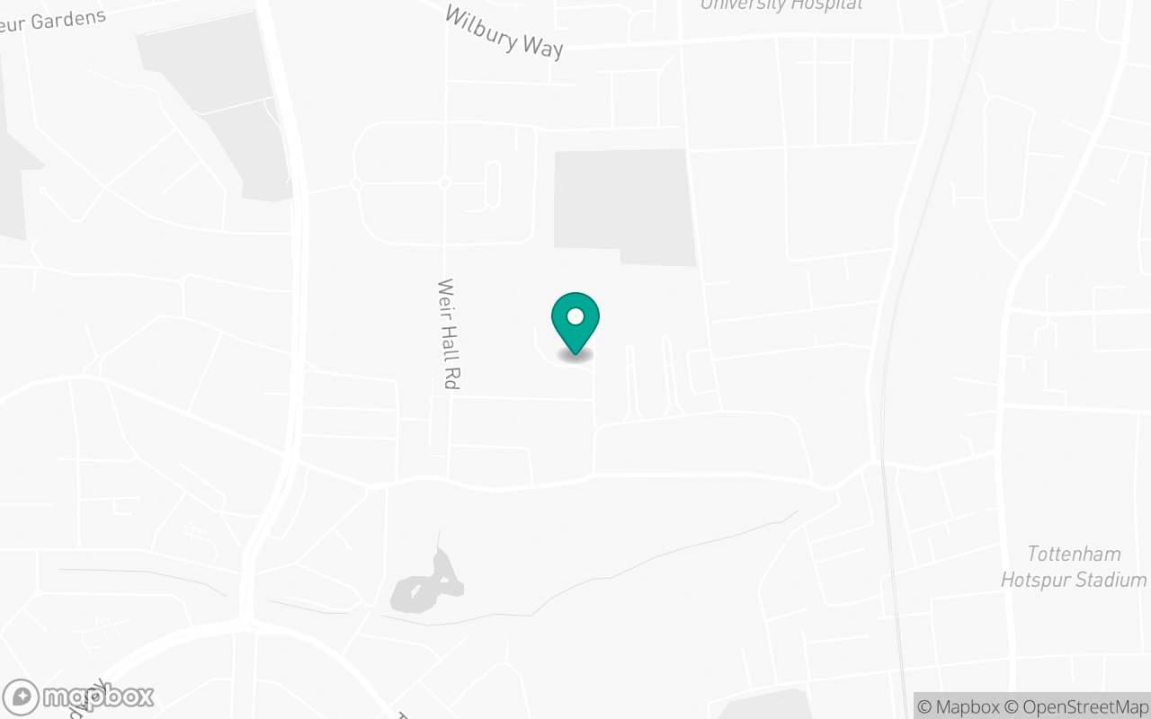 Map showing the location of Tottenham test centre