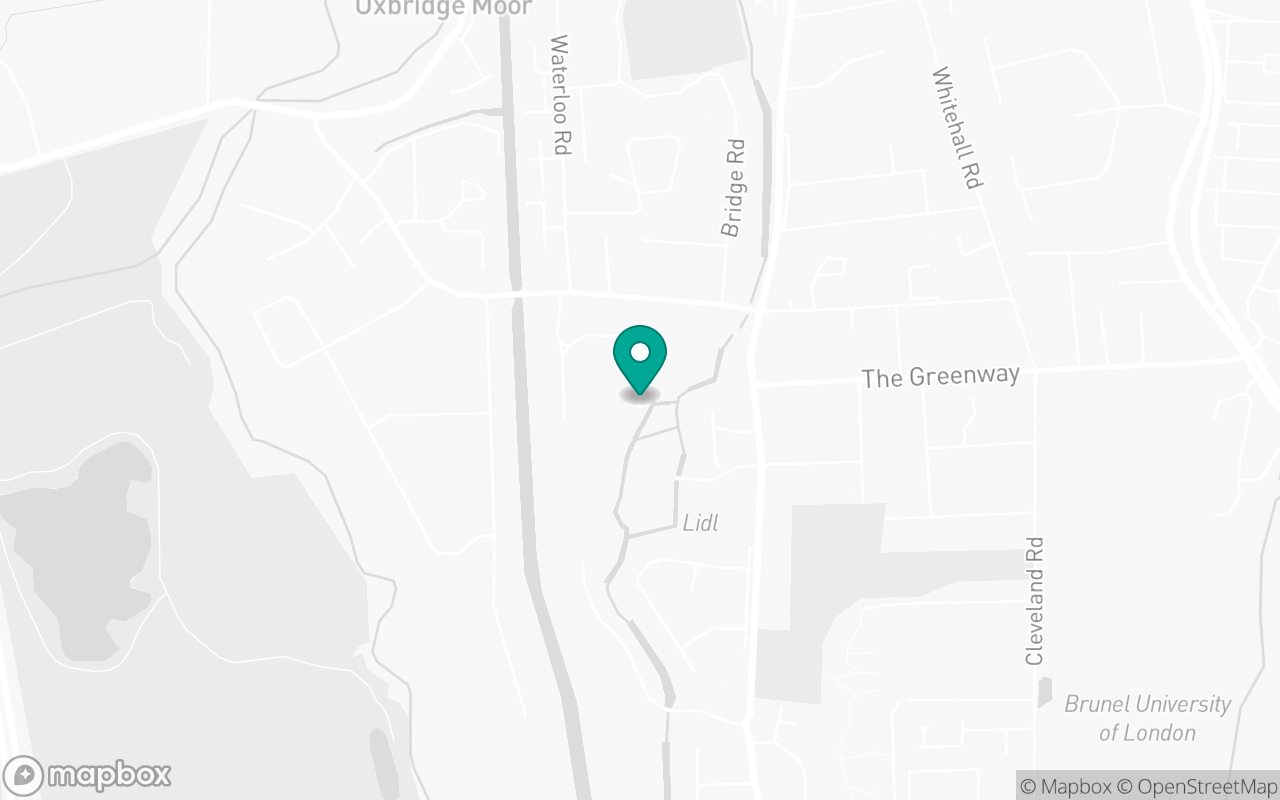 Map showing the location of Uxbridge test centre