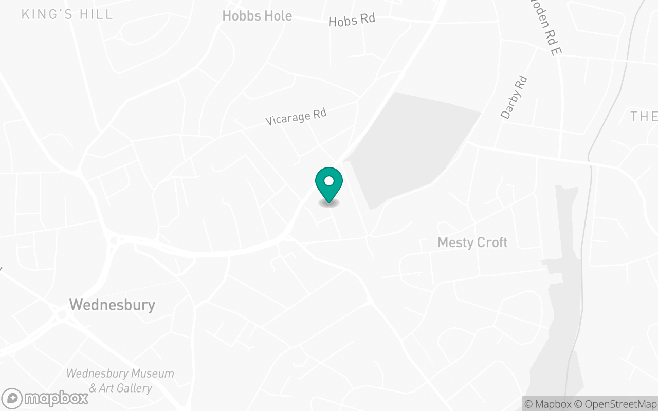 Map showing the location of Wednesbury test centre