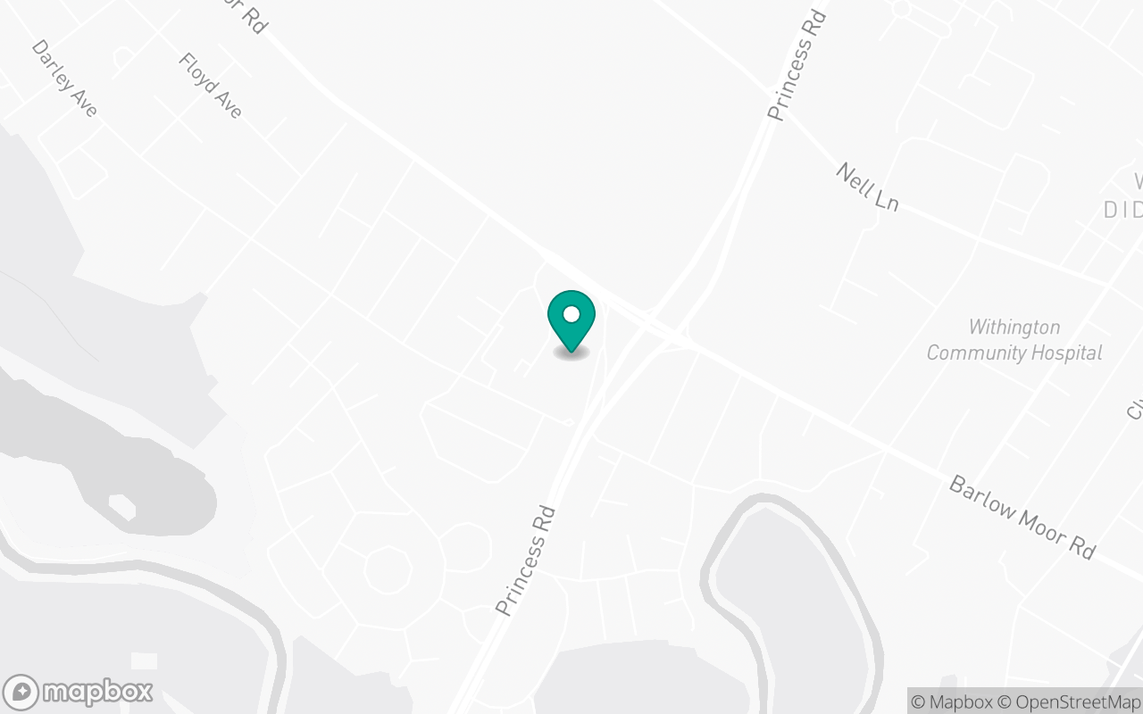 Map showing the location of West Didsbury (Manchester) test centre