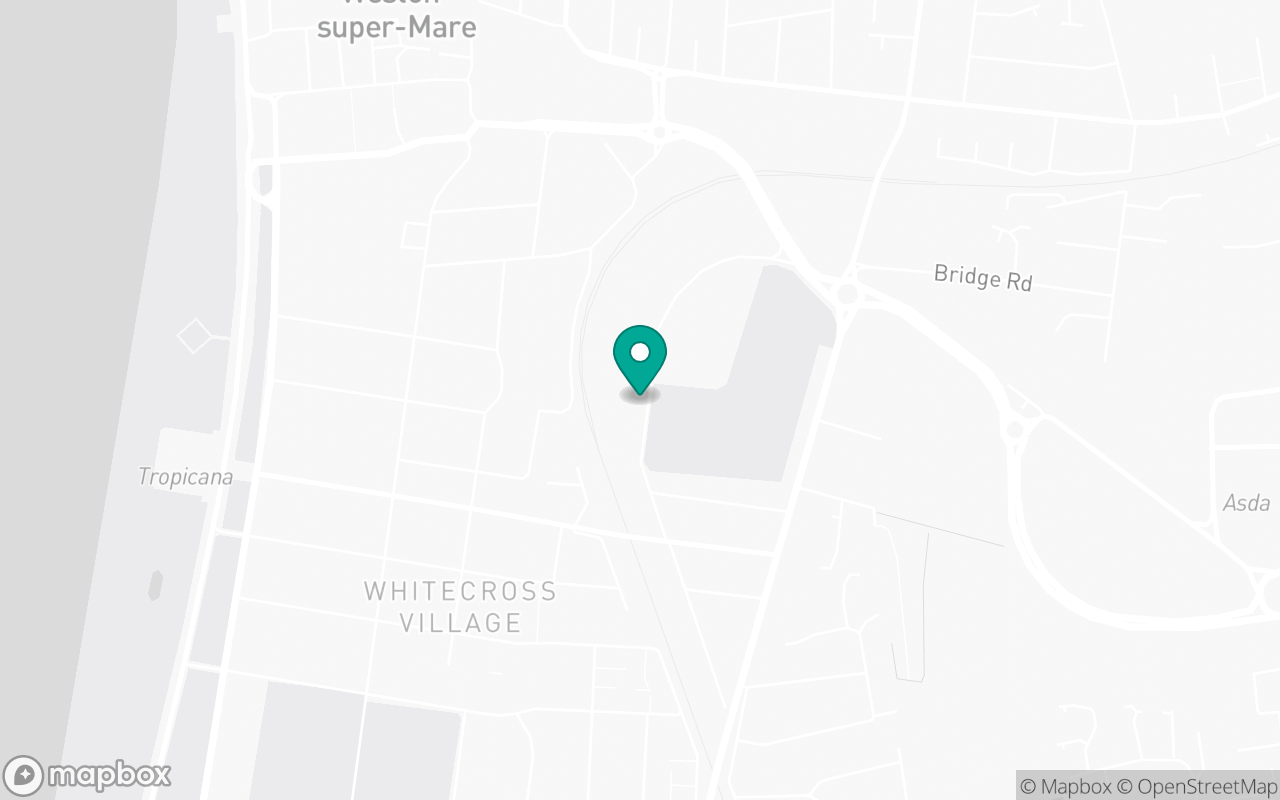 Map showing the location of Weston-super-Mare test centre