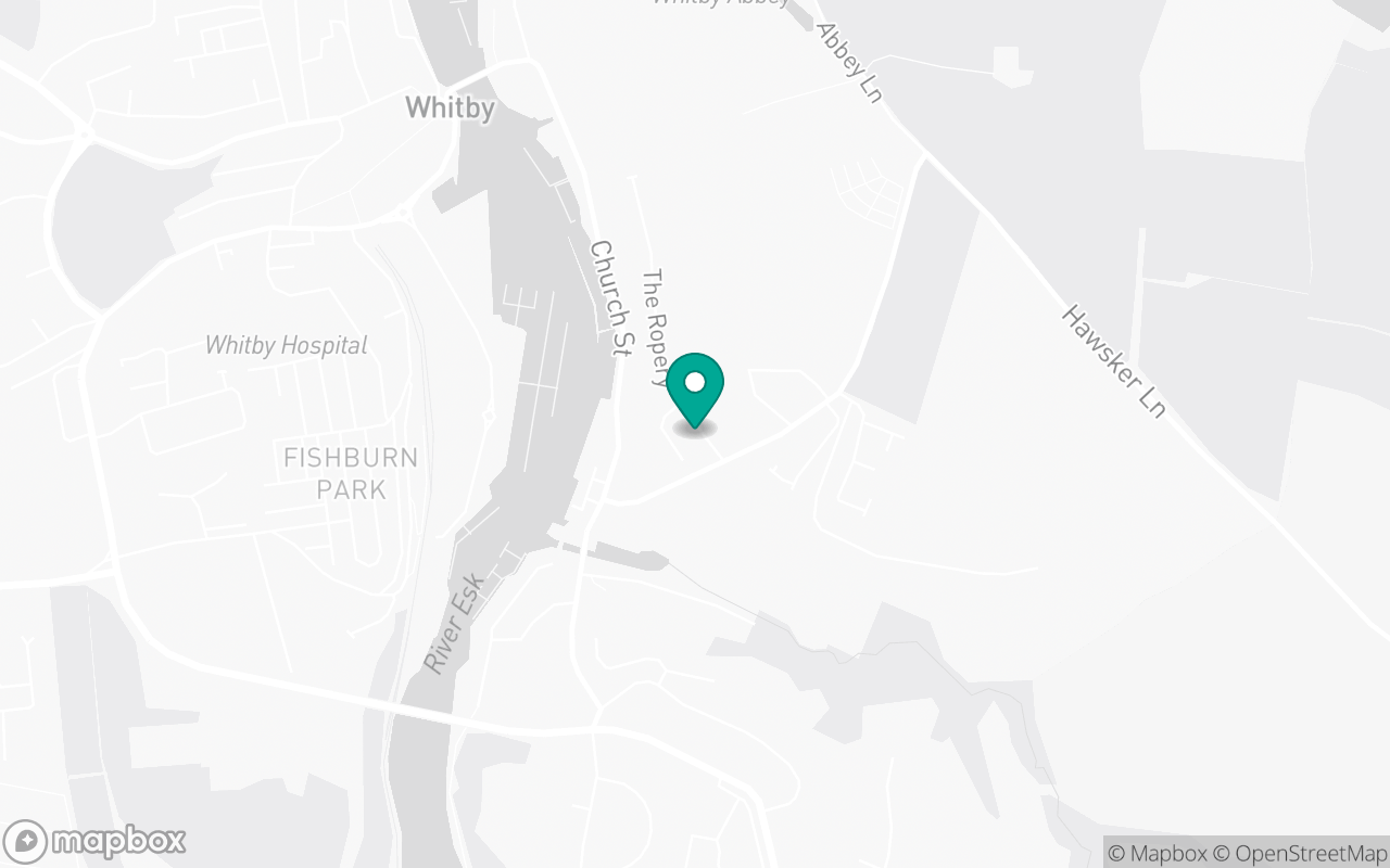 Map showing the location of Whitby test centre