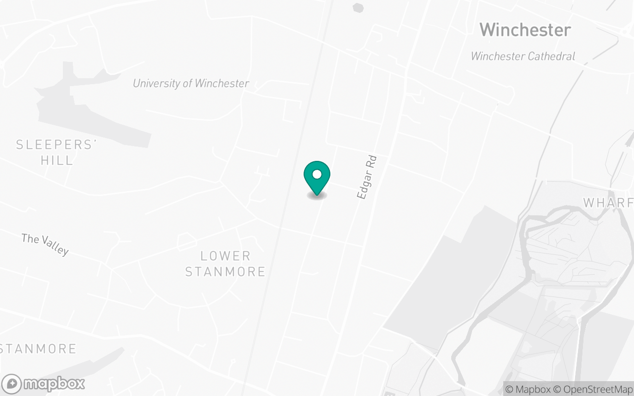 Map showing the location of Winchester test centre